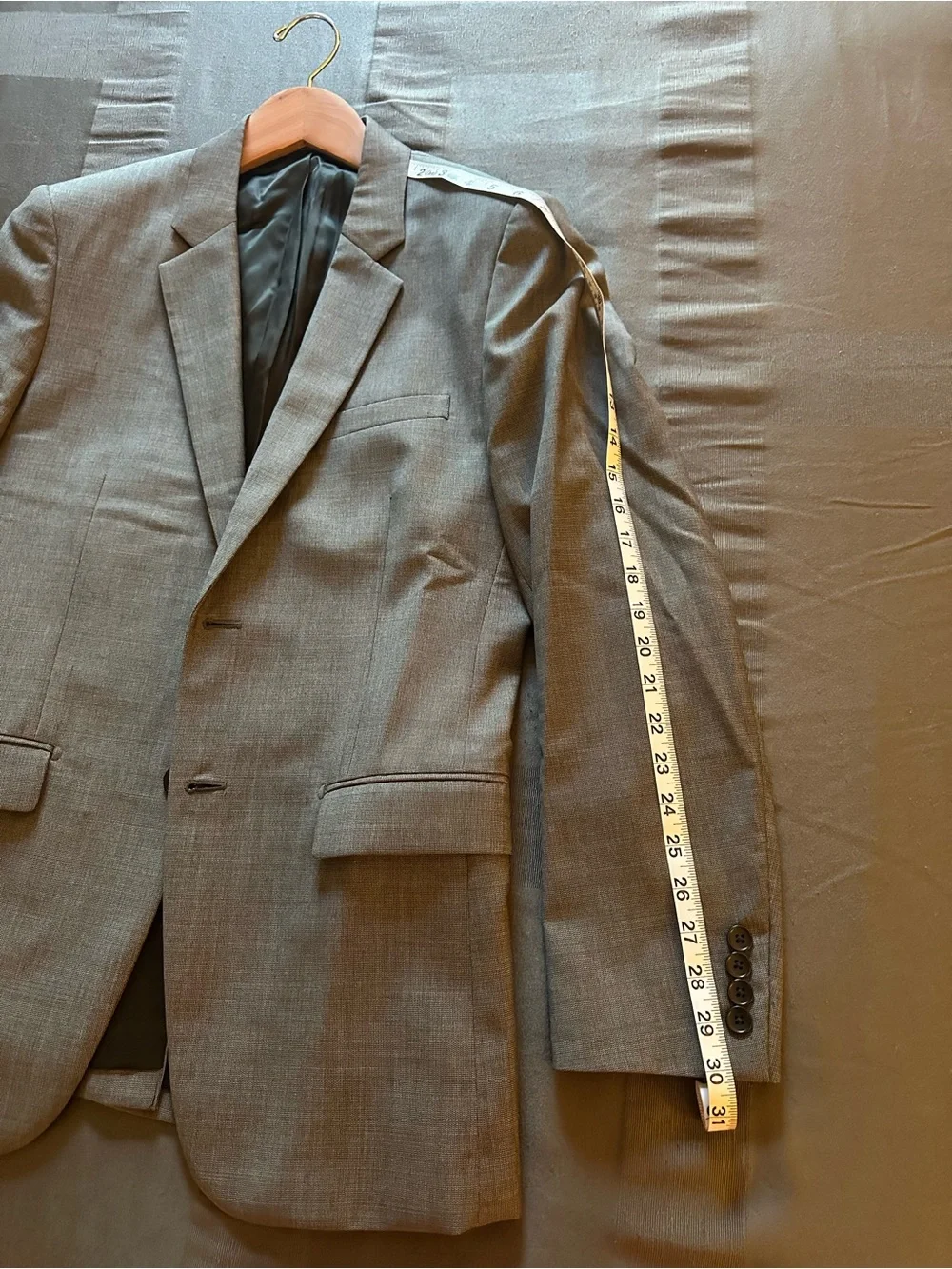 Theory 38R 100% Wool Light Grey Sport Coat Blazer